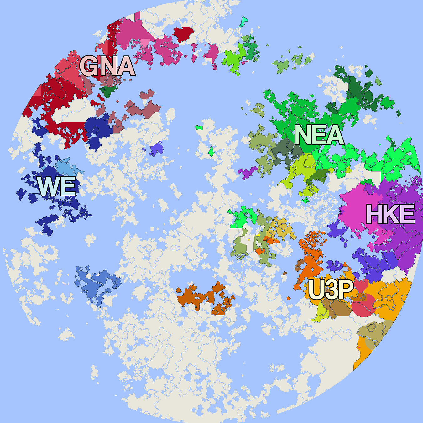 Alliances of Civcraft 2.0 throughout the server